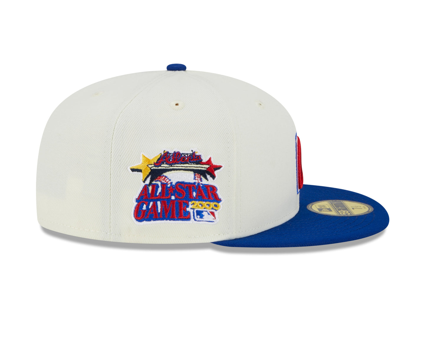 Atlanta Braves 2000 All Star Game Cream/Royal New Era Retro 59FIFTY Fitted Hat Official Team Hat Sports Fan Cap Official MLB Team Hat Baseball Fan Cap