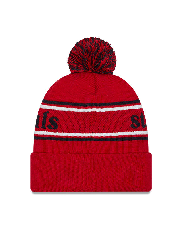 St. Louis Cardinals New Era Marquee Cuffed Knit Hat with Pom Official Team Hat Sports Fan Cap Official MLB Team Hat Baseball Fan Cap