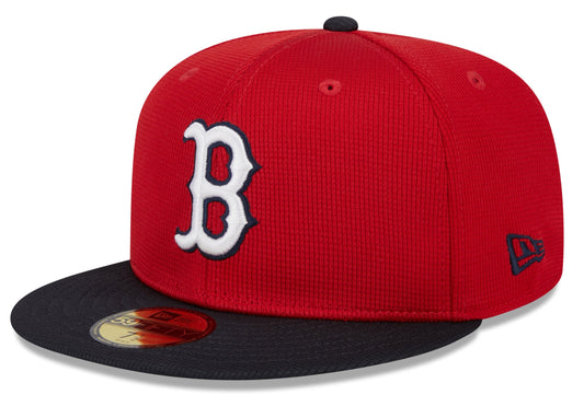 Boston Red Sox New Era Red/Navy 2025 Spring Training 59FIFTY Fitted Hat Official Team Hat Sports Fan Cap Official MLB Team Hat Baseball Fan Cap