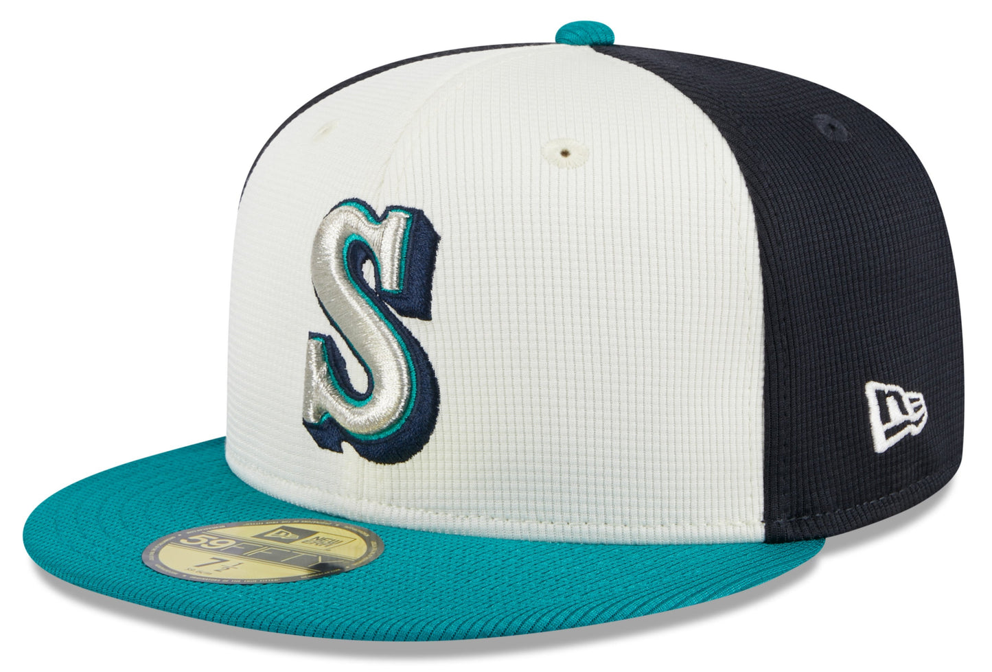 Men's Seattle Mariners New Era White 2024 Batting Practice 59FIFTY Fitted Hat Official Team Hat Sports Fan Cap Official MLB Team Hat Baseball Fan Cap