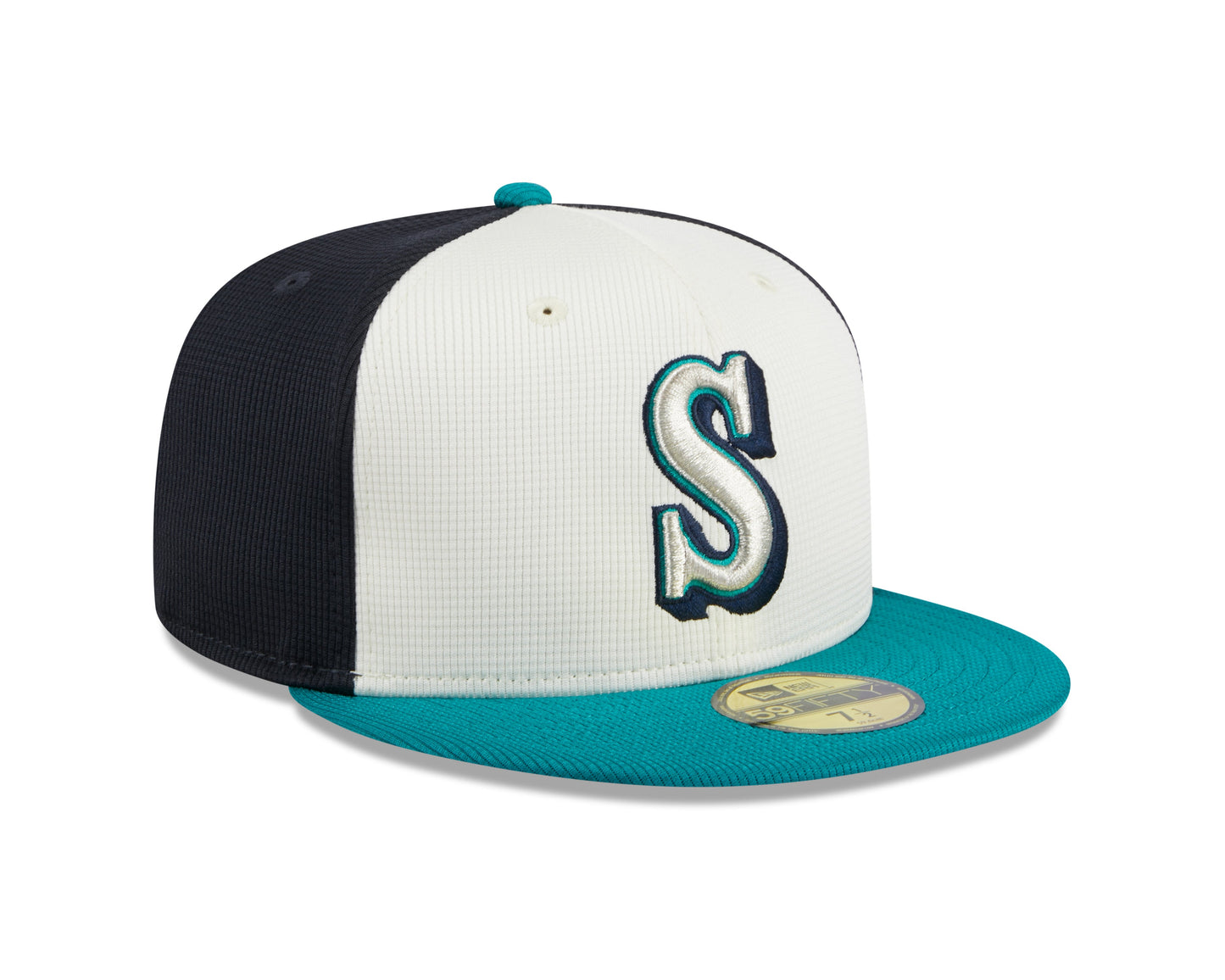 Men's Seattle Mariners New Era White 2024 Batting Practice 59FIFTY Fitted Hat Official Team Hat Sports Fan Cap Official MLB Team Hat Baseball Fan Cap