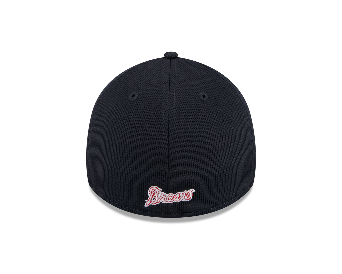 Mens New Era Atlanta Braves White/Navy 2024 Batting Practice 39Thirty Flex Fit Cap Official Team Hat Sports Fan Cap Official MLB Team Hat Baseball Fan