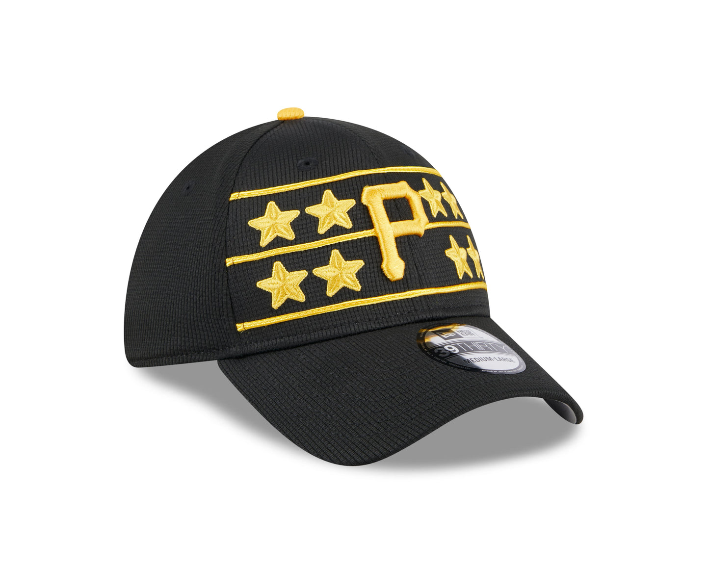 Men's Pittsburgh Pirates New Era 2024 Batting Practice Black 39THIRTY Flex-Fit Hat Official Team Hat Sports Fan Cap Official MLB Team Hat Baseball Fan