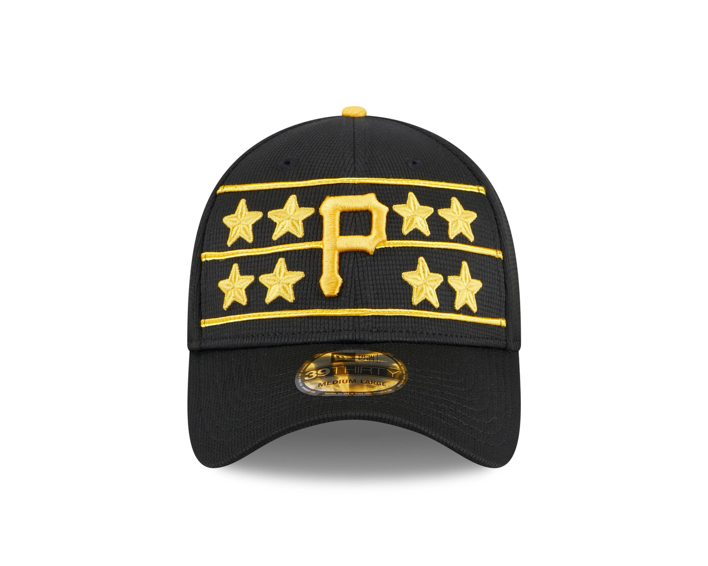 Men's Pittsburgh Pirates New Era 2024 Batting Practice Black 39THIRTY Flex-Fit Hat Official Team Hat Sports Fan Cap Official MLB Team Hat Baseball Fan