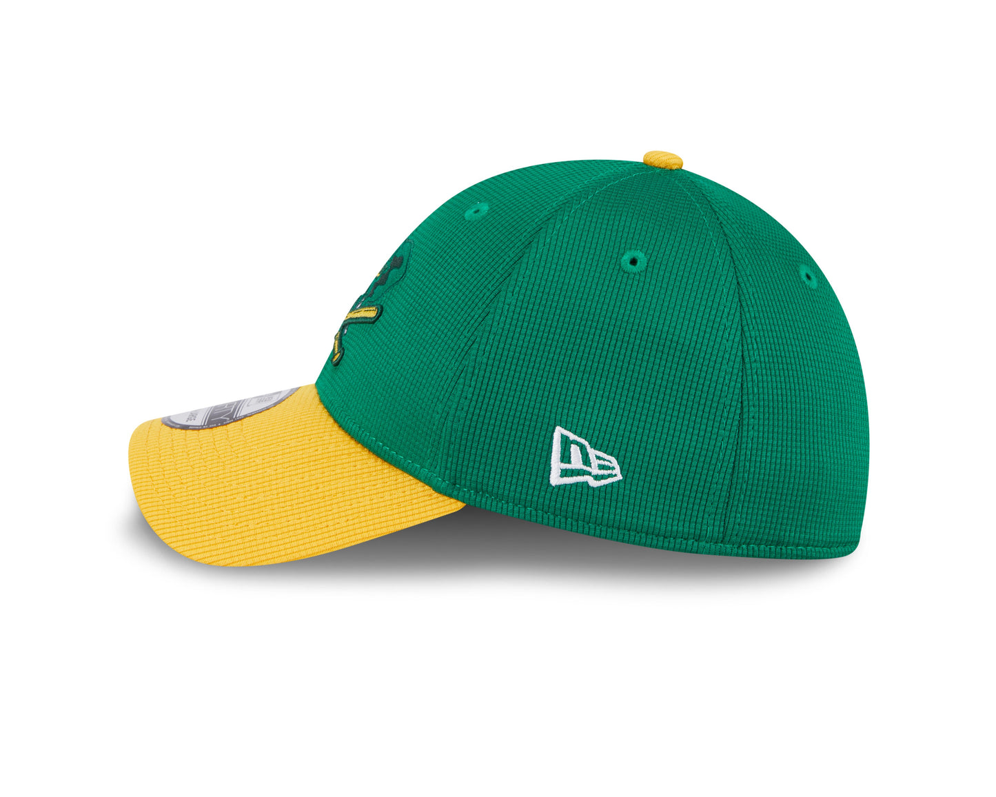 Men's Oakland Athletics New Era 2024 Batting Practice Green/Yellow 39THIRTY Flex-Fit Hat Official Team Hat Sports Fan Cap Official MLB Team Hat Baseba