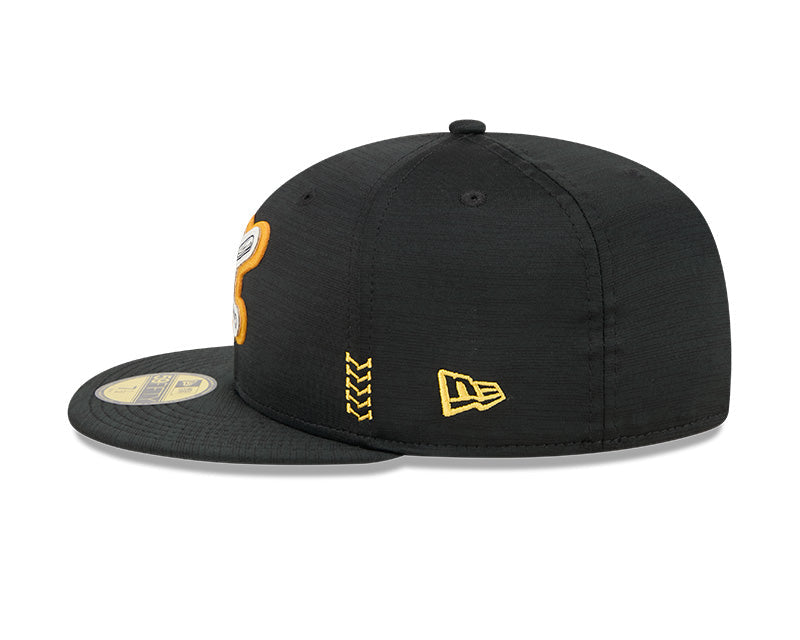 Men's Pittsburgh Pirates New Era Black 2024 Alternate Clubhouse 1914 59FIFTY Fitted Hat Official Team Hat Sports Fan Cap Official MLB Team Hat Basebal