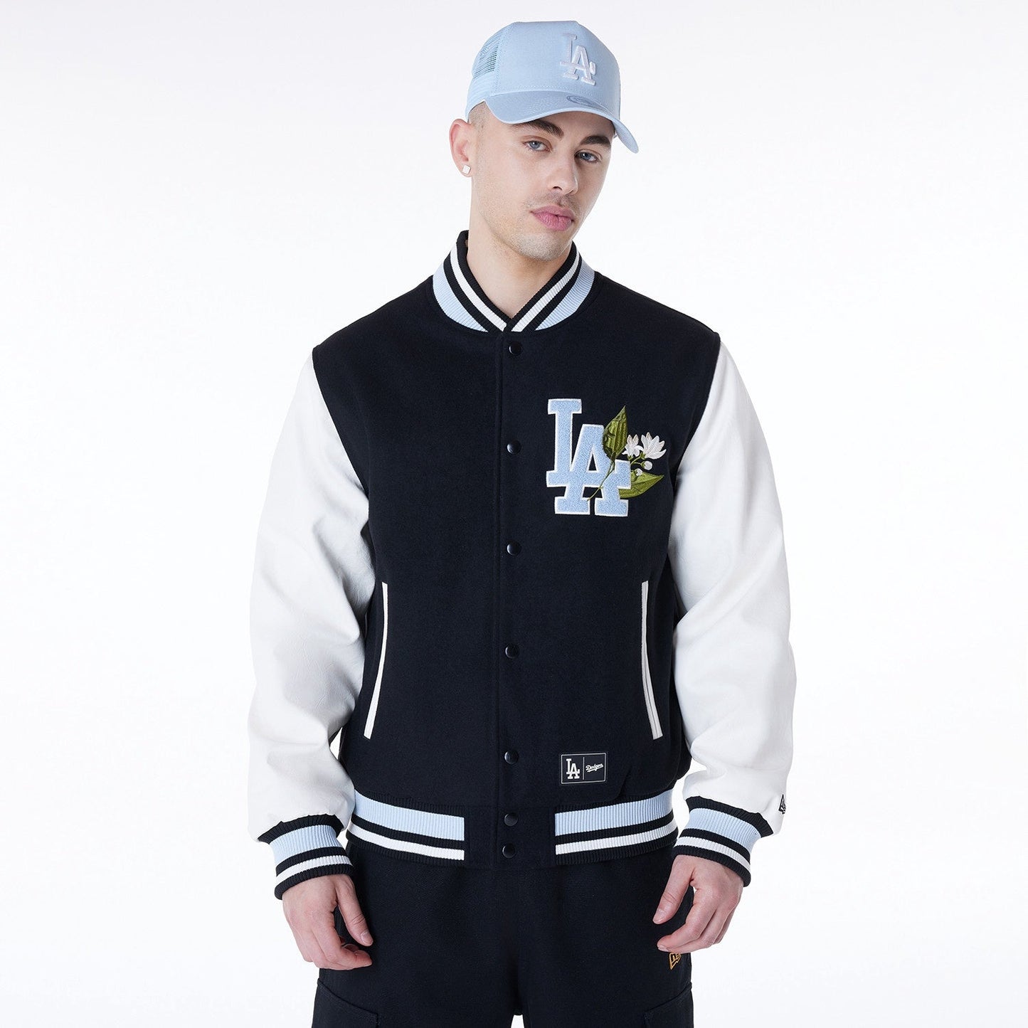 New Era - MLB Floral Varsity Jacket - Los Angeles Dodgers Official Sports Fan Gear MLB Fan Gear Popular Style