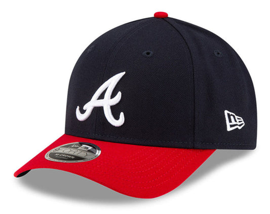 Atlanta Braves Navy/Red New Era Player Replica M-Crown 9FORTY Adjustable Hat Official Team Hat Sports Fan Cap Official MLB Team Hat Baseball Fan Cap