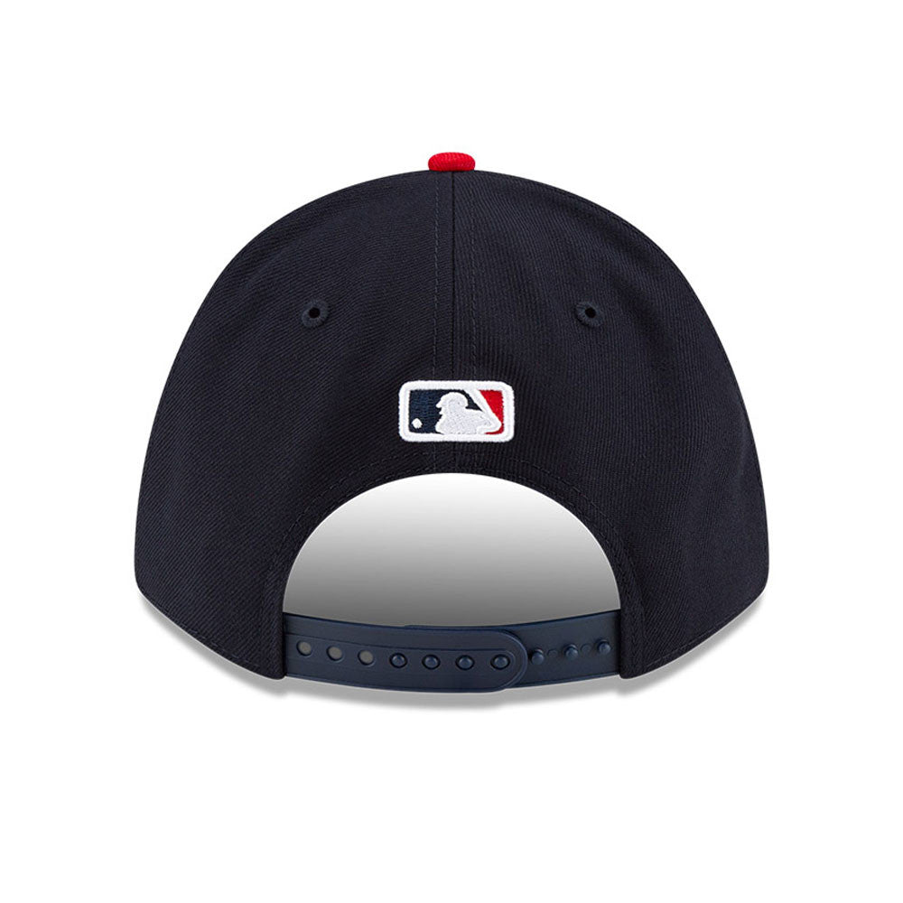 Atlanta Braves Navy/Red New Era Player Replica M-Crown 9FORTY Adjustable Hat Official Team Hat Sports Fan Cap Official MLB Team Hat Baseball Fan Cap