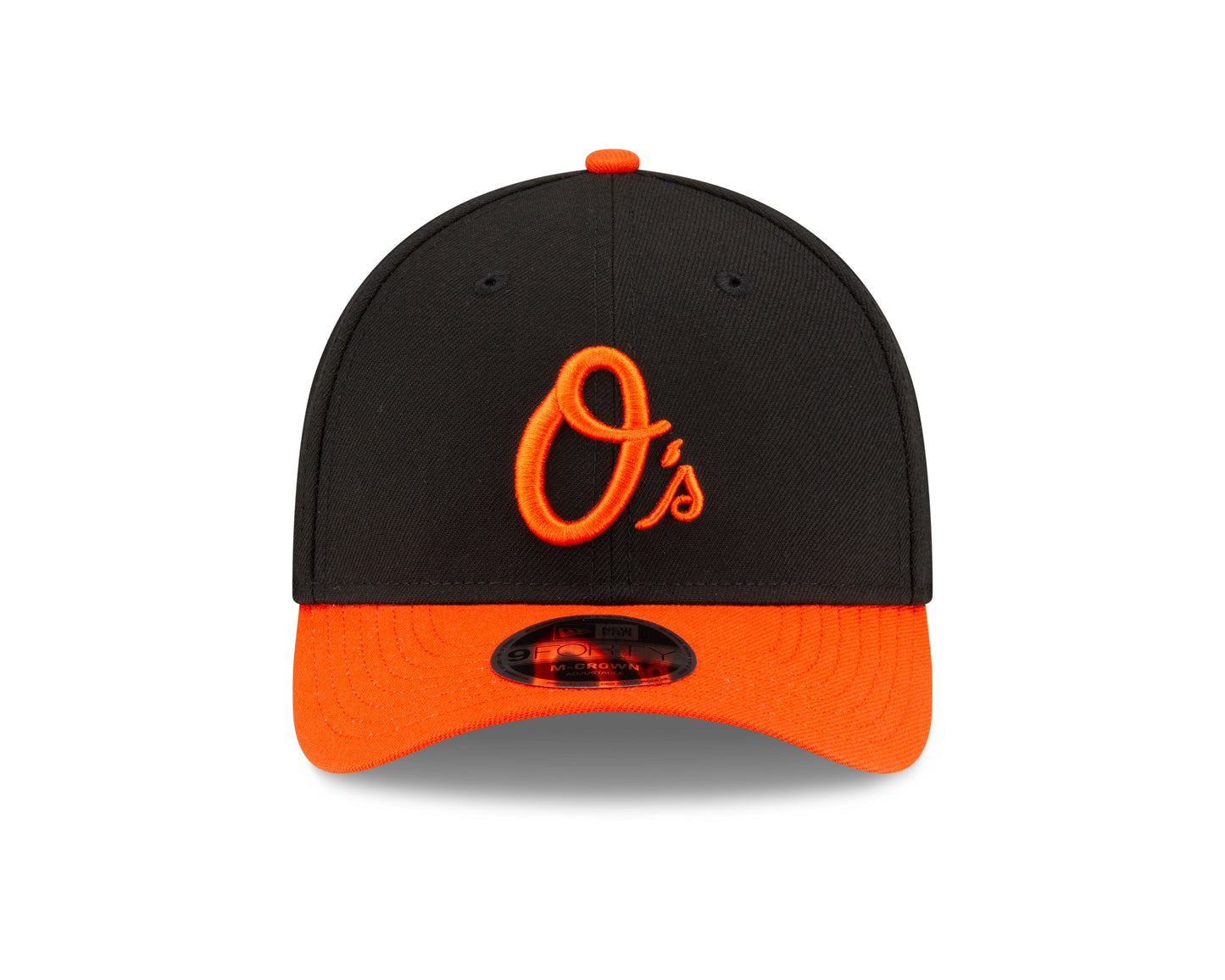 Baltimore Orioles Black/Orange Alternate New Era Player Replica M-Crown 9FORTY Adjustable Hat Official Team Hat Sports Fan Cap Official MLB Team Hat B