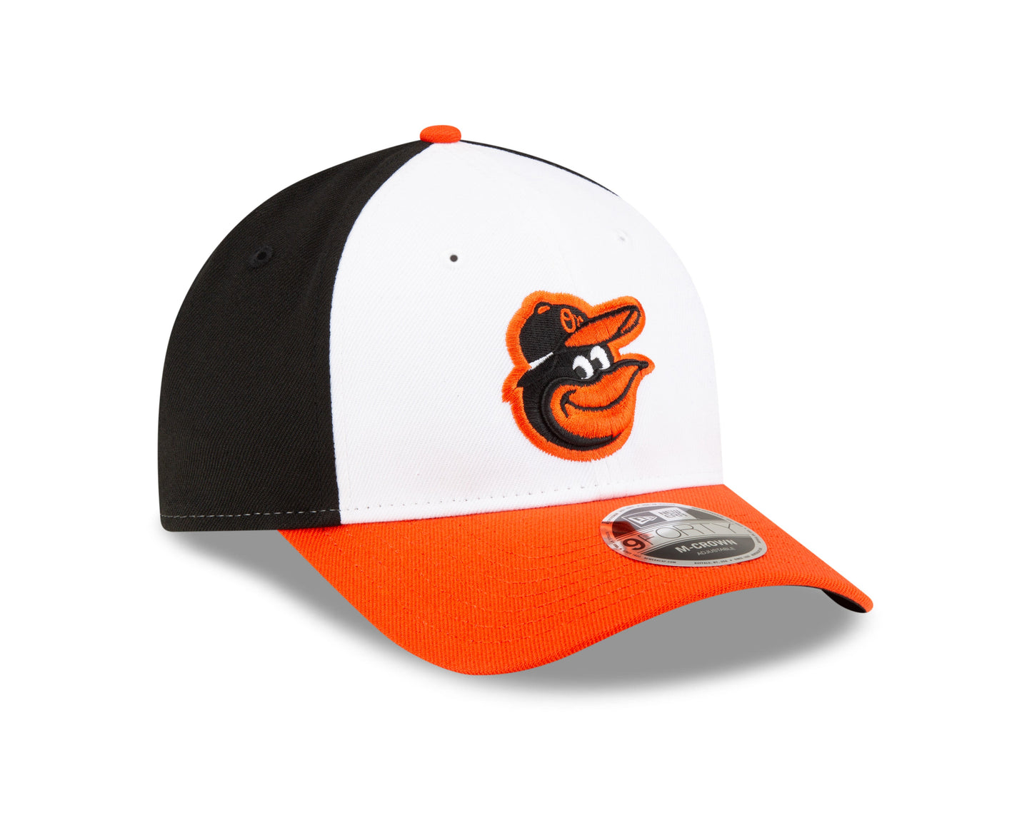 Baltimore Orioles White/Orange/Black New Era Player Replica M-Crown 9FORTY Adjustable Hat Official Team Hat Sports Fan Cap Official MLB Team Hat Baseb