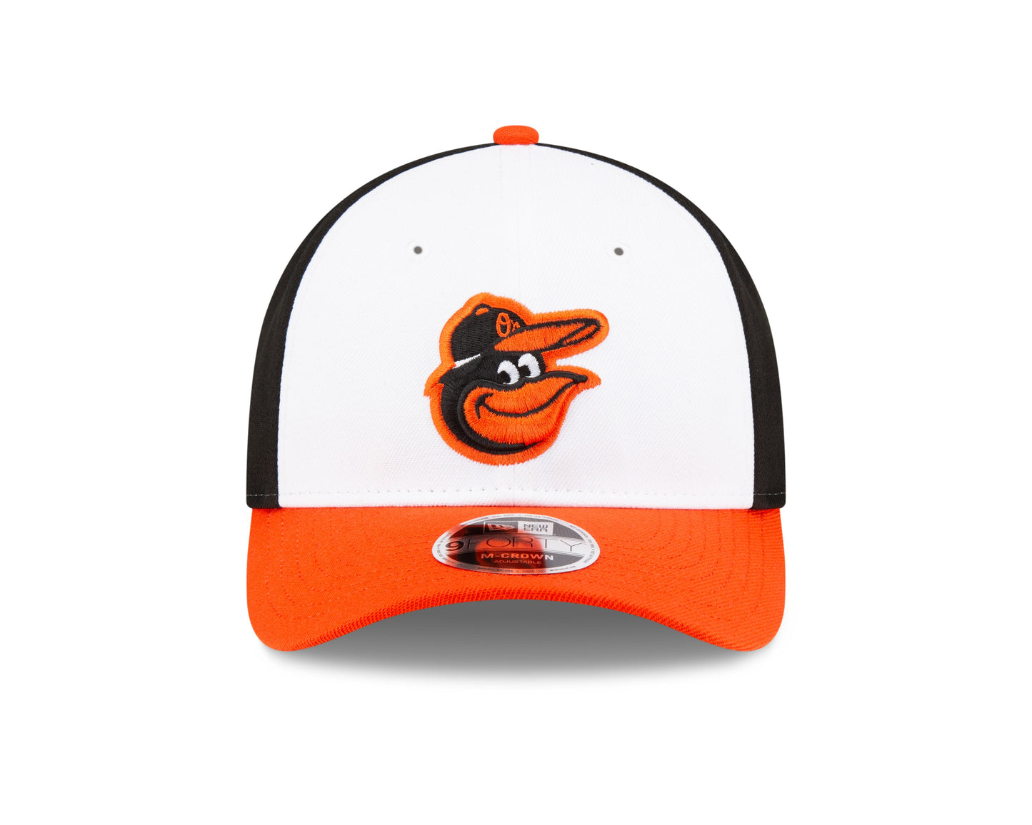 Baltimore Orioles White/Orange/Black New Era Player Replica M-Crown 9FORTY Adjustable Hat Official Team Hat Sports Fan Cap Official MLB Team Hat Baseb