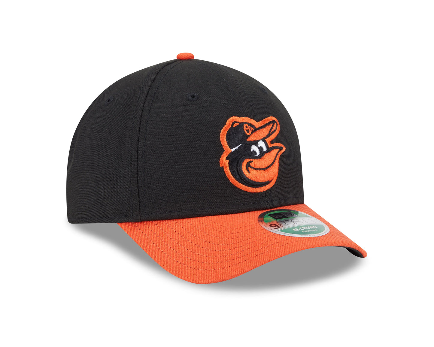 Baltimore Orioles Black/Orange Road New Era Player Replica M-Crown 9FORTY Adjustable Hat Official Team Hat Sports Fan Cap Official MLB Team Hat Baseba