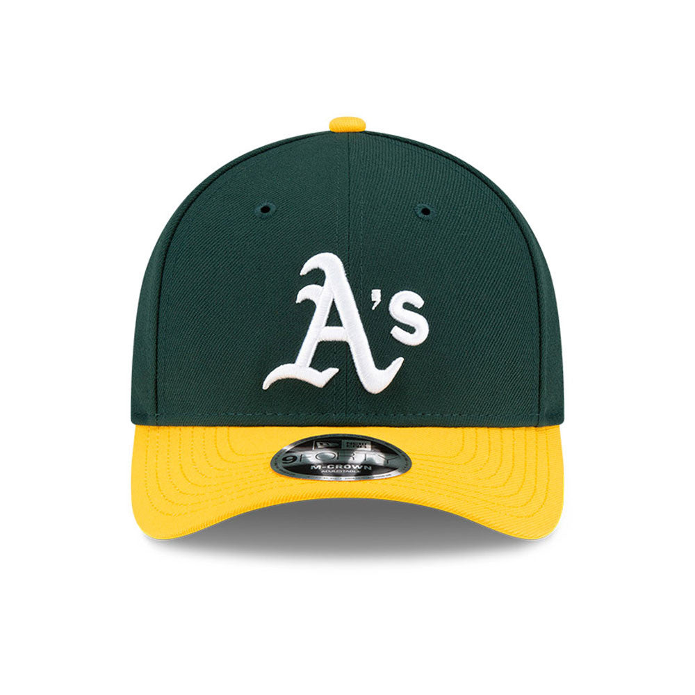 Athletics Green/Yellow New Era Player Replica M-Crown 9FORTY Adjustable Hat Official Team Hat Sports Fan Cap Official MLB Team Hat Baseball Fan Cap