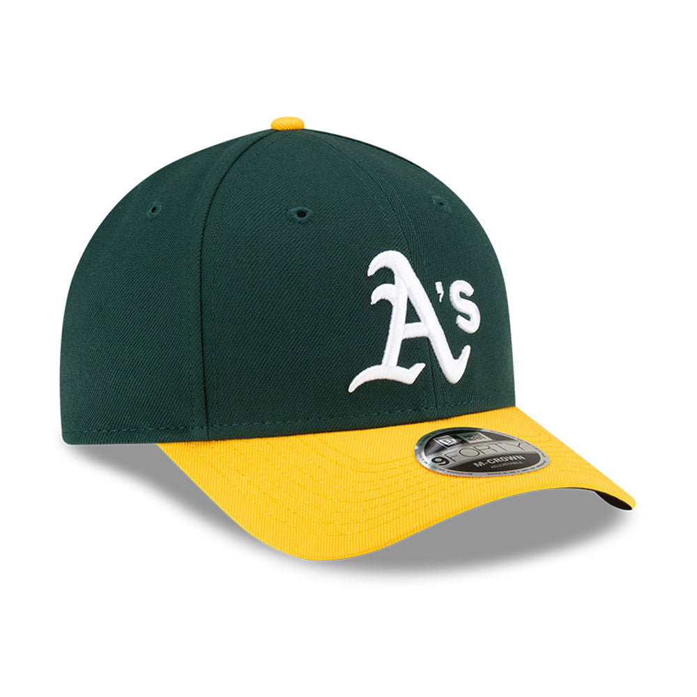 Athletics Green/Yellow New Era Player Replica M-Crown 9FORTY Adjustable Hat Official Team Hat Sports Fan Cap Official MLB Team Hat Baseball Fan Cap