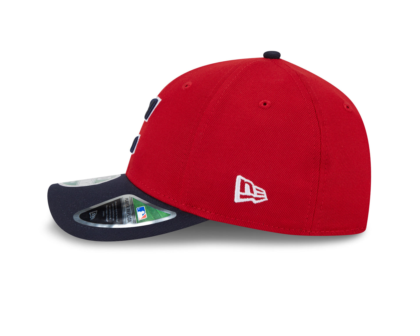 Cleveland Guardians Red/Navy New Era Player Replica M-Crown 9FORTY Adjustable Hat Official Team Hat Sports Fan Cap Official MLB Team Hat Baseball Fan
