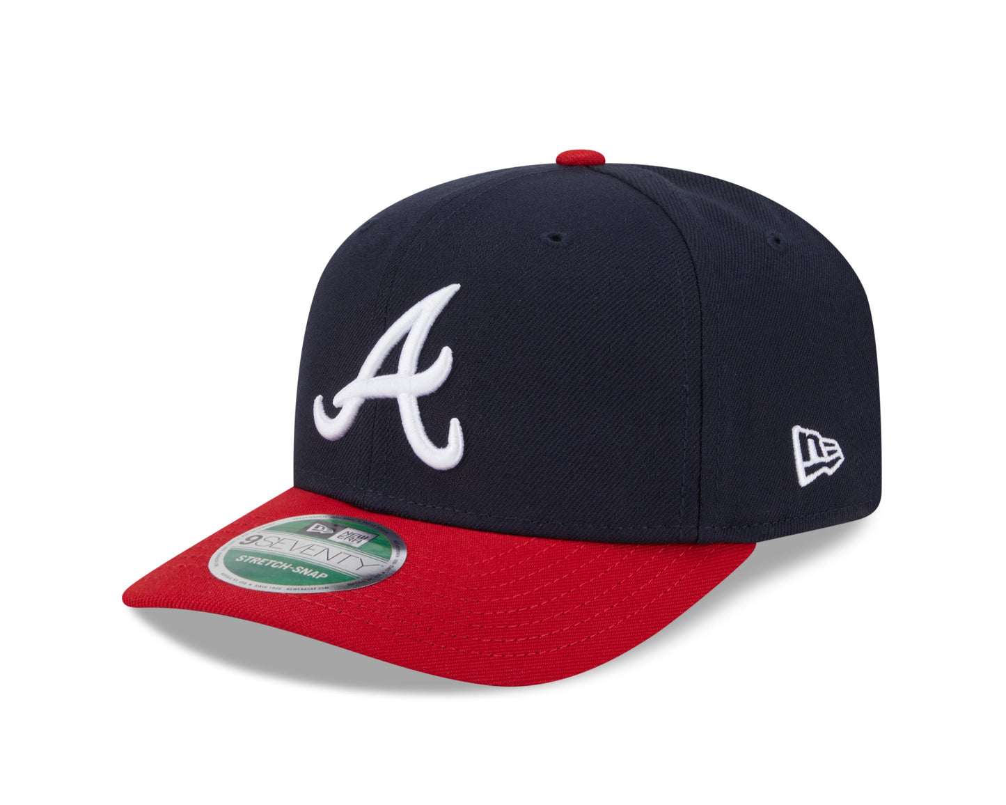 Atlanta Braves New Era Player Replica 9SEVENTY Stretch Snap Adjustable Hat Official Team Hat Sports Fan Cap Official MLB Team Hat Baseball Fan Cap