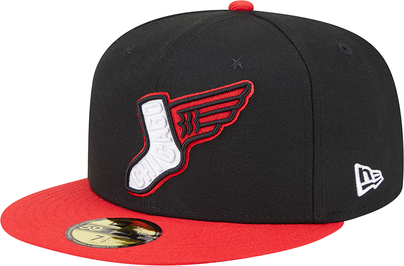 Chicago White Sox New Era 2025 City Connect Alternate 59FIFTY Fitted Hat - Black/Red Official Team Hat Sports Fan Cap Official MLB Team Hat Baseball F