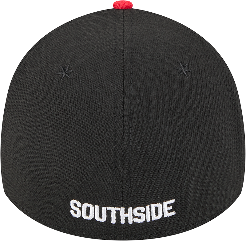 Chicago White Sox 2025 City Connect Alternate Black/Red New Era 39THIRTY Flex Fit Hat Official Team Hat Sports Fan Cap Official MLB Team Hat Baseball