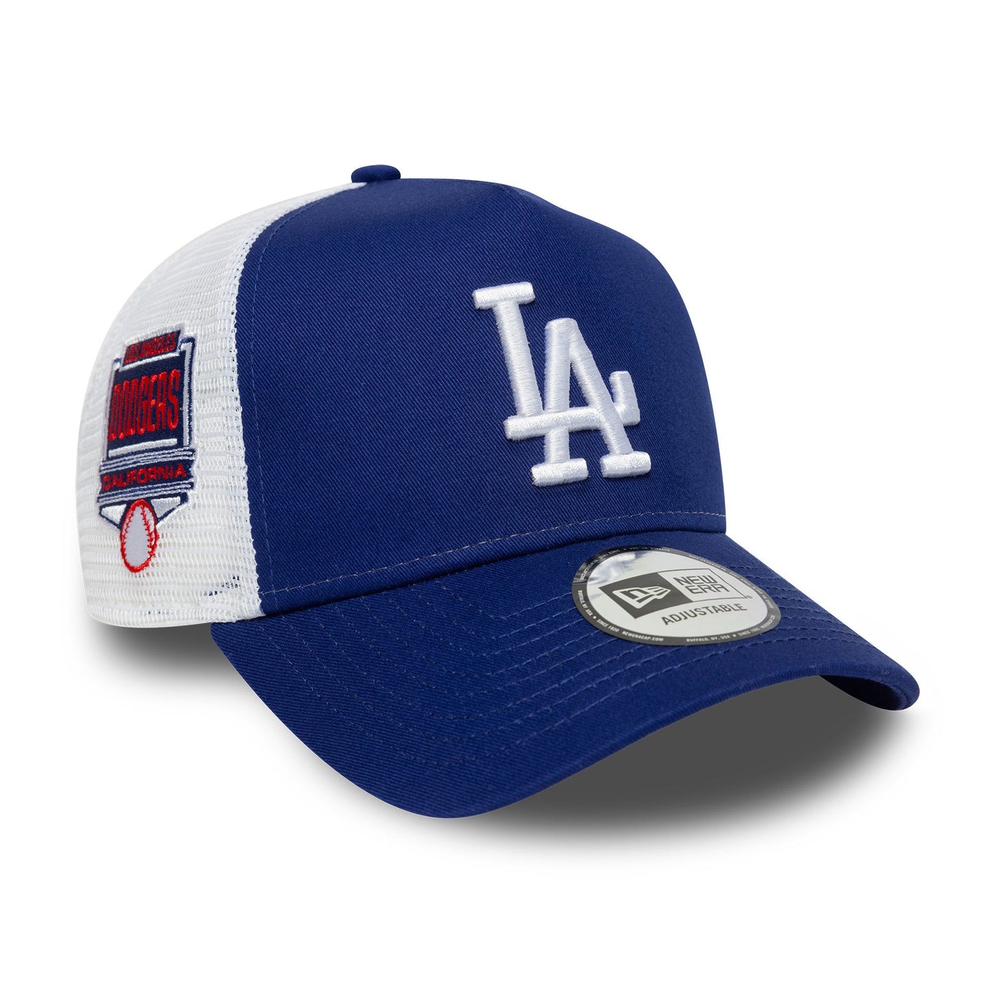 Los Angeles Dodgers MLB Trucker Snapback Side Patch New Era Blue/White Official Team Hat Sports Fan Cap Official MLB Team Hat Baseball Fan Cap