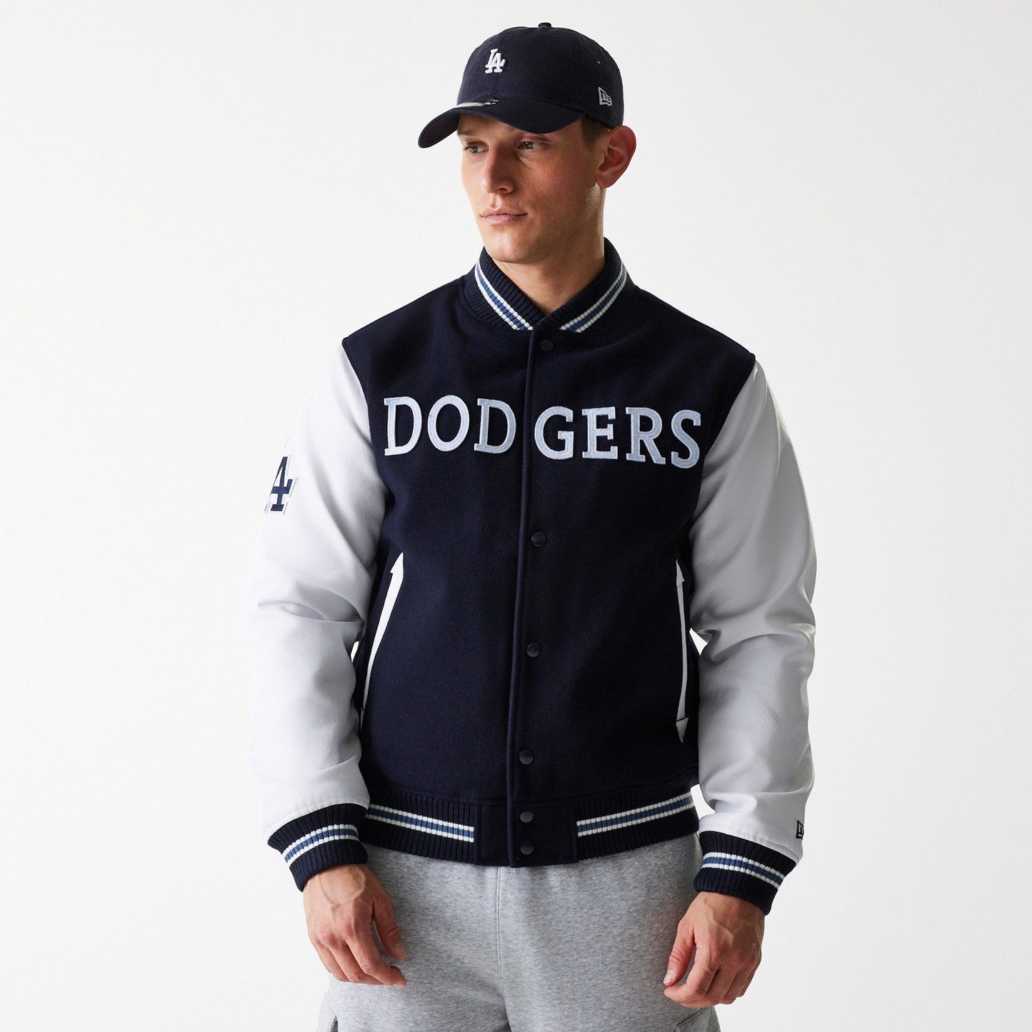 Los Angeles Dodgers MLB Wordmark Varsity Jacket New Era Official Sports Fan Gear MLB Fan Gear Popular Style