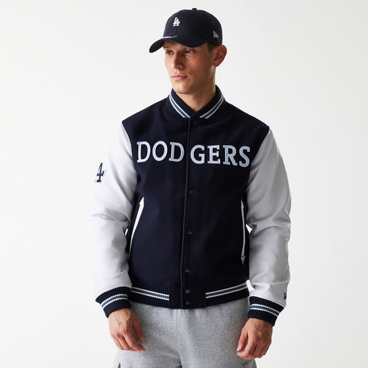 Los Angeles Dodgers MLB Wordmark Varsity Jacket New Era Official Sports Fan Gear MLB Fan Gear Popular Style
