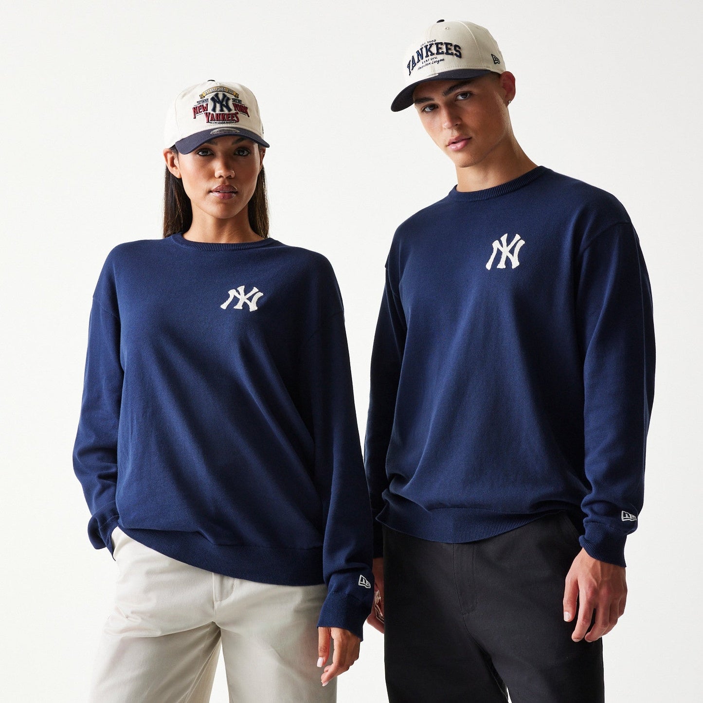 MLB Essential Knit Sweater New York Yankees Navy Official Sports Fan Gear MLB Fan Gear Popular Style