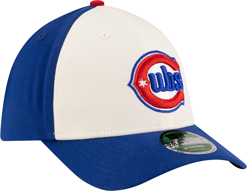 Kids Chicago Cubs New Era M-Crown 39Thirty Alternate 2 Player Replica Blue Flex Fit Hat Official Team Hat Sports Fan Cap Official MLB Team Hat Basebal