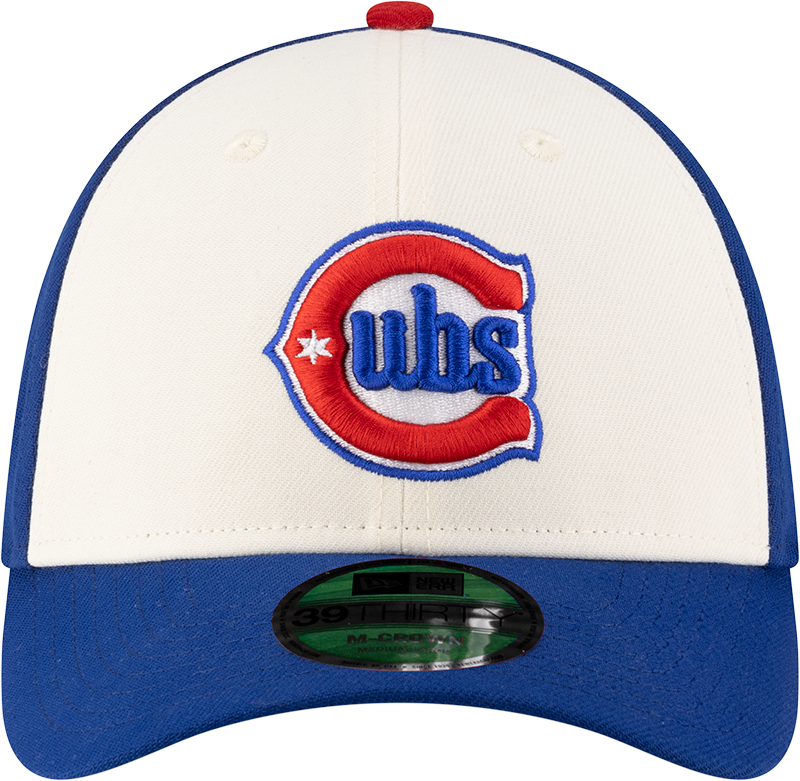 Kids Chicago Cubs New Era M-Crown 39Thirty Alternate 2 Player Replica Blue Flex Fit Hat Official Team Hat Sports Fan Cap Official MLB Team Hat Basebal