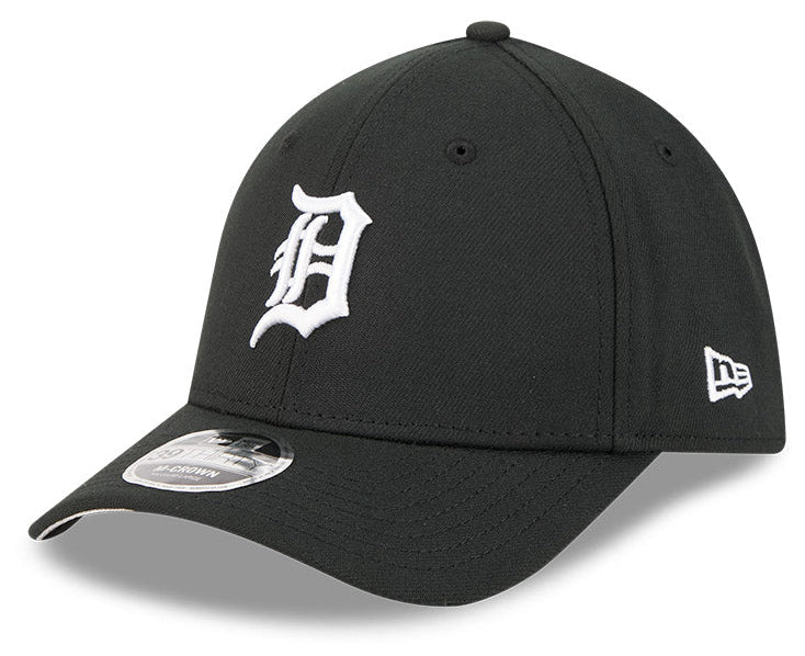 Detroit Tigers M-Crown 39Thirty Black/White Flex Fit Hat Official Team Hat Sports Fan Cap Official MLB Team Hat Baseball Fan Cap