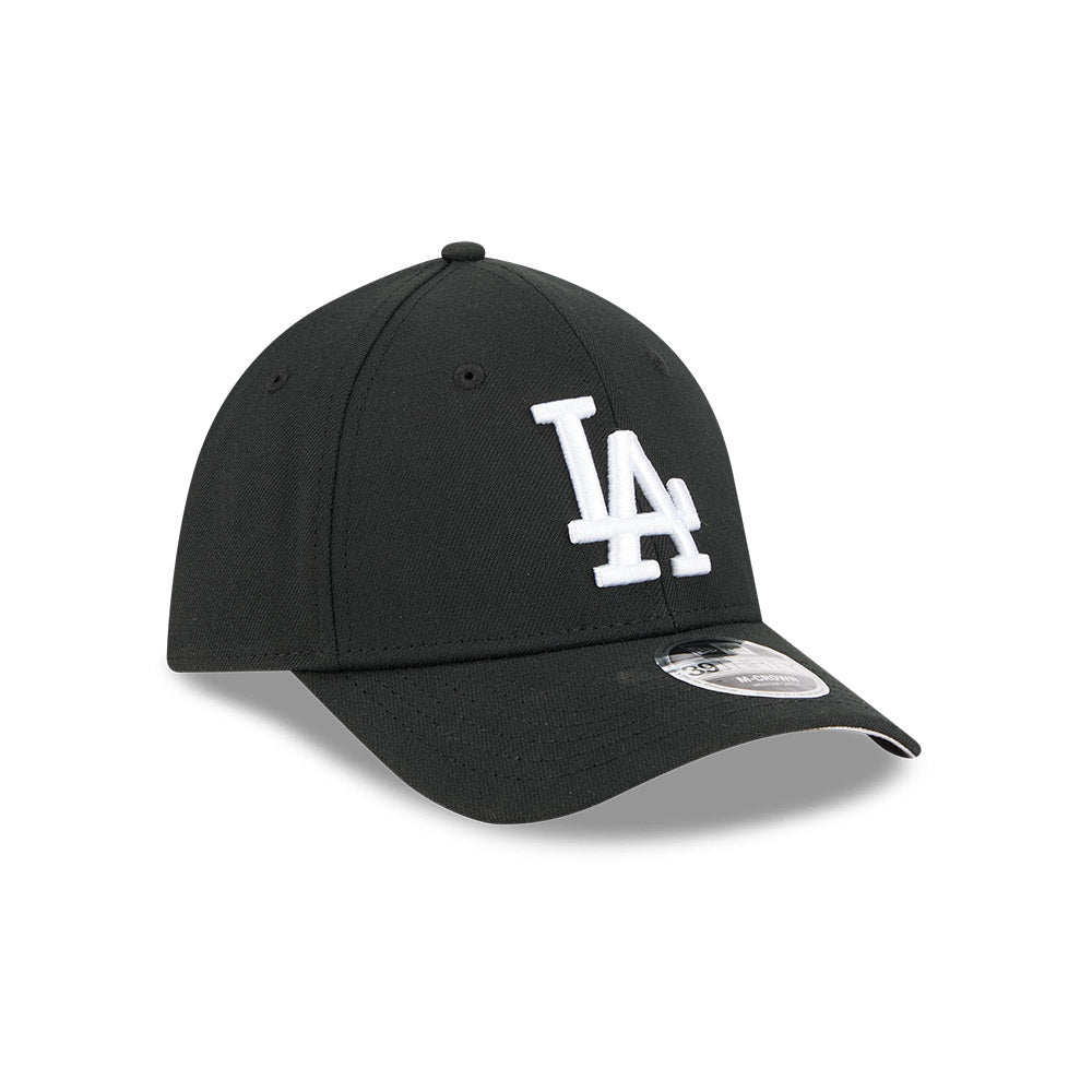 Los Angeles Dodgers M-Crown 39Thirty Black/White Flex Fit Hat Official Team Hat Sports Fan Cap Official MLB Team Hat Baseball Fan Cap