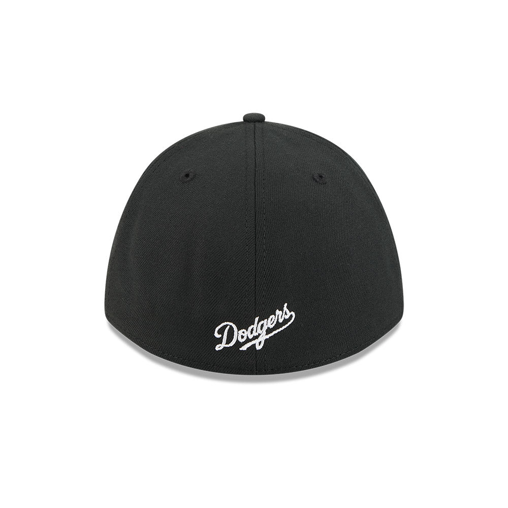 Los Angeles Dodgers M-Crown 39Thirty Black/White Flex Fit Hat Official Team Hat Sports Fan Cap Official MLB Team Hat Baseball Fan Cap