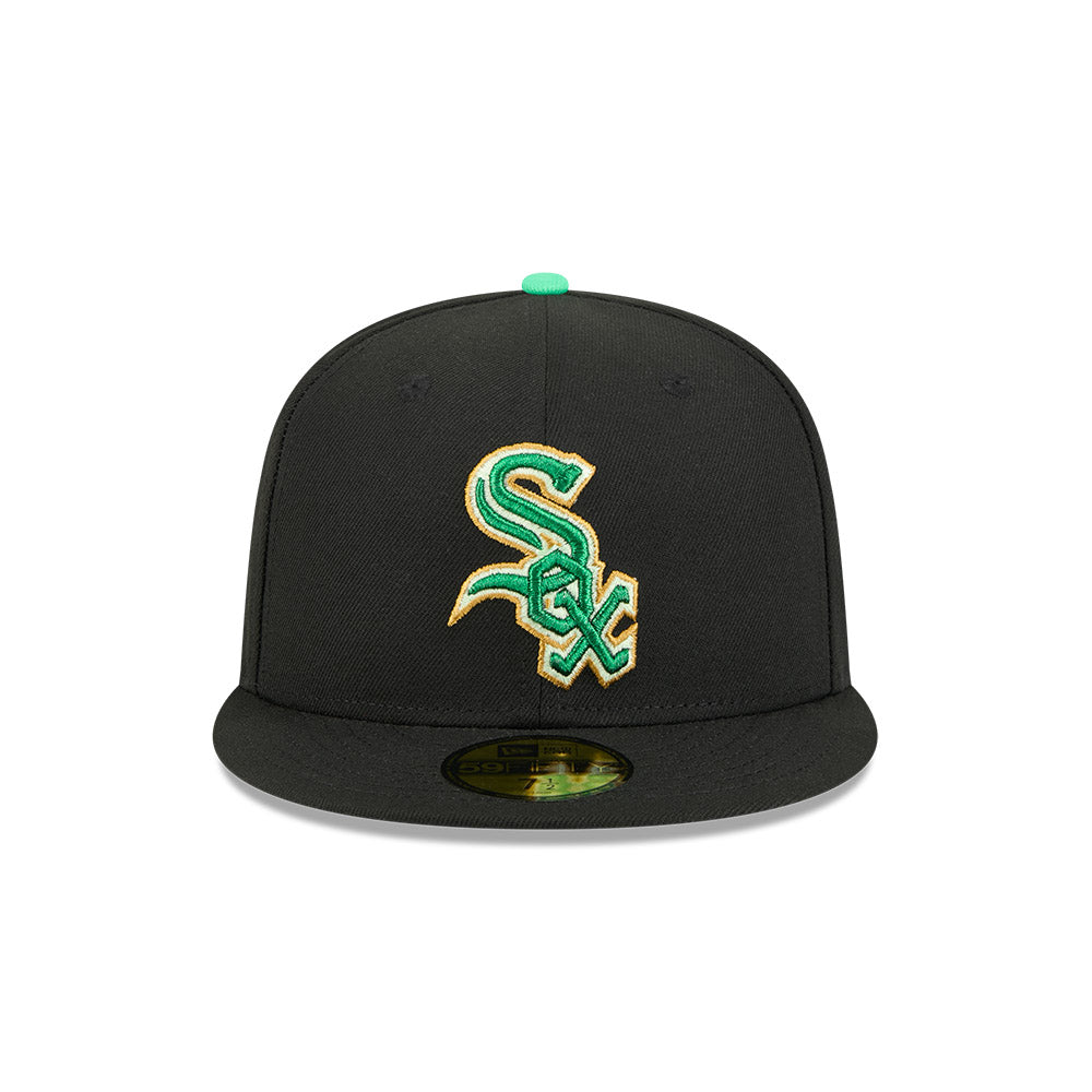 Men's Chicago White Sox New Era Black 2026 St. Patrick's Day Authentic Collection On-Field 59FIFTY Fitted Hat Official Team Hat Sports Fan Cap Officia