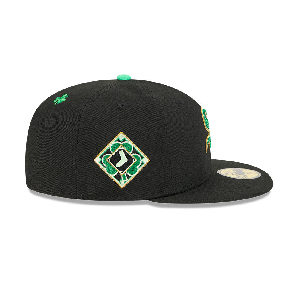 Men's Chicago White Sox New Era Black 2026 St. Patrick's Day Authentic Collection On-Field 59FIFTY Fitted Hat Official Team Hat Sports Fan Cap Officia