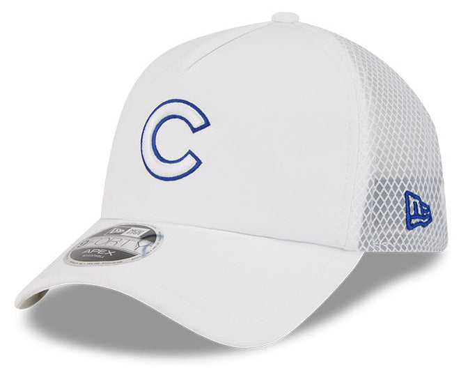 Chicago Cubs New Era 2026 Batting Practice 9Forty APEX "C" Logo Snap Adjustable Hat-White Official Team Hat Sports Fan Cap Official MLB Team Hat Baseb
