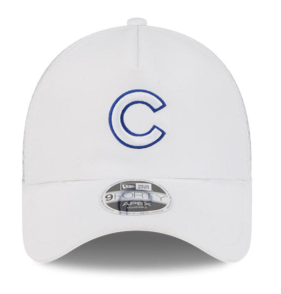 Chicago Cubs New Era 2026 Batting Practice 9Forty APEX "C" Logo Snap Adjustable Hat-White Official Team Hat Sports Fan Cap Official MLB Team Hat Baseb