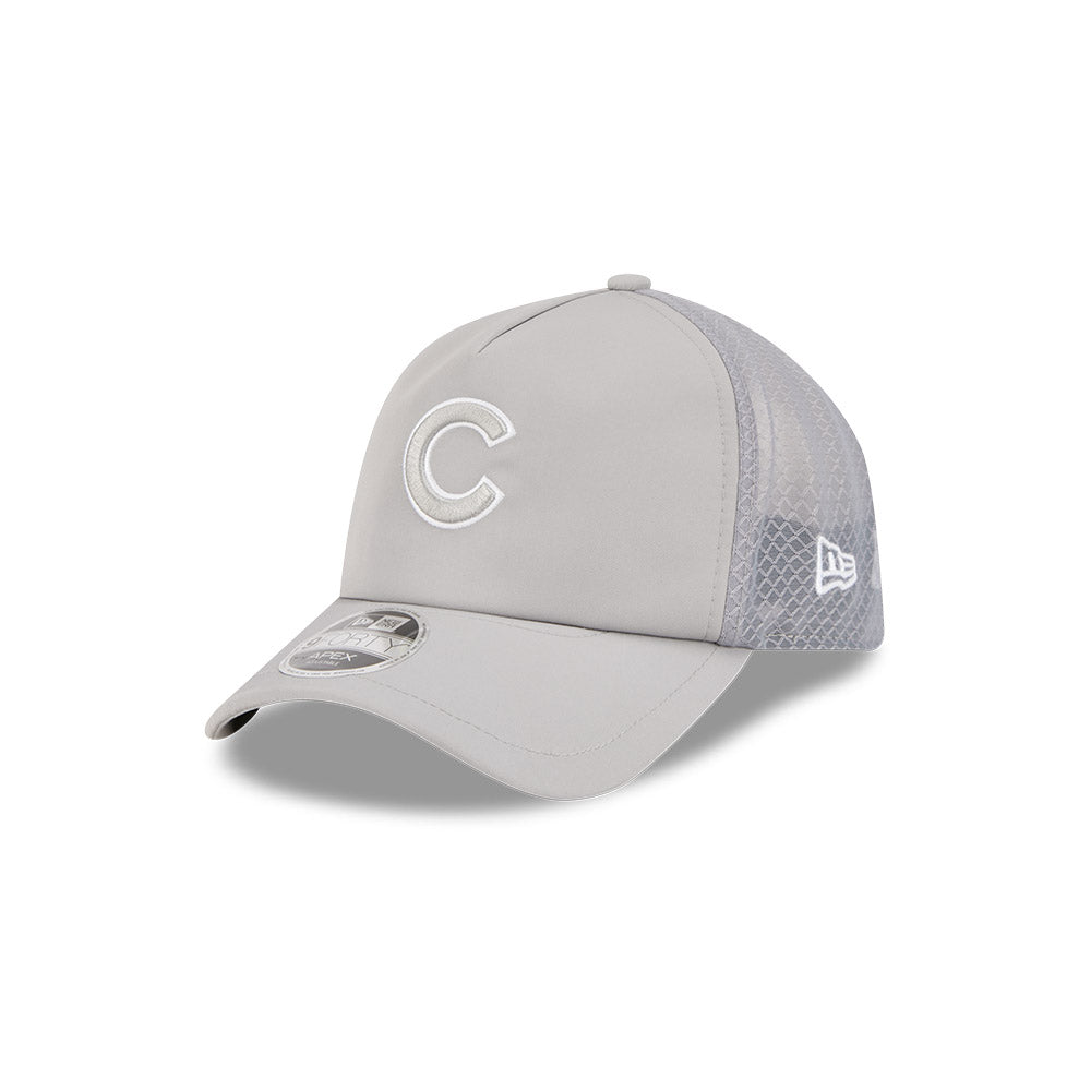 Chicago Cubs New Era 2026 Batting Practice 9Forty APEX "C" Logo Snap Adjustable Hat-Grey Official Team Hat Sports Fan Cap Official MLB Team Hat Baseba