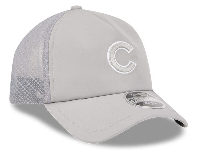 Chicago Cubs New Era 2026 Batting Practice 9Forty APEX "C" Logo Snap Adjustable Hat-Grey Official Team Hat Sports Fan Cap Official MLB Team Hat Baseba