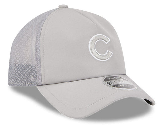 Chicago Cubs New Era 2026 Batting Practice 9Forty APEX "C" Logo Snap Adjustable Hat-Grey Official Team Hat Sports Fan Cap Official MLB Team Hat Baseba