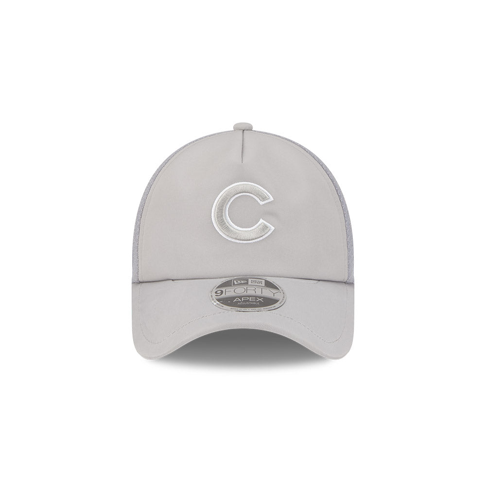 Chicago Cubs New Era 2026 Batting Practice 9Forty APEX "C" Logo Snap Adjustable Hat-Grey Official Team Hat Sports Fan Cap Official MLB Team Hat Baseba