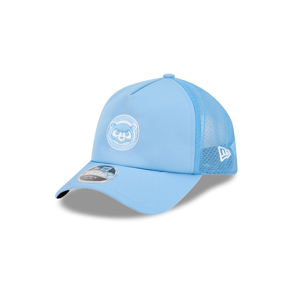 Chicago Cubs New Era 2026 Batting Practice 9Forty APEX "1984 Bear" Logo Snap Adjustable Hat-Sky Blue Official Team Hat Sports Fan Cap Official MLB Tea
