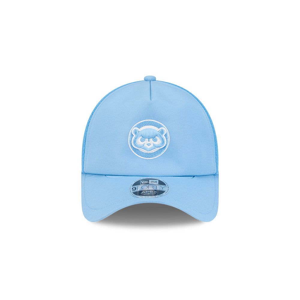 Chicago Cubs New Era 2026 Batting Practice 9Forty APEX "1984 Bear" Logo Snap Adjustable Hat-Sky Blue Official Team Hat Sports Fan Cap Official MLB Tea