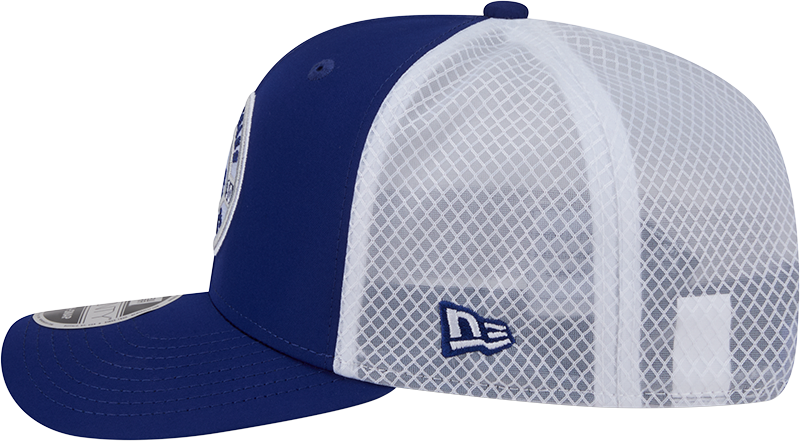 Men's Los Angeles Dodgers New Era Circle Patch 9SEVENTY Trucker Adjustable Hat Official Team Hat Sports Fan Cap Official MLB Team Hat Baseball Fan Cap