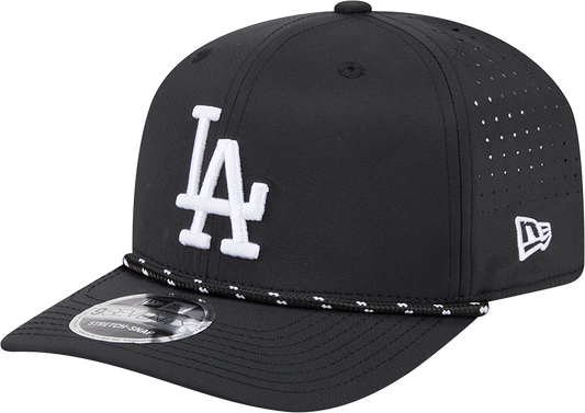 Men's Los Angeles Dodgers New Era Black Performance 9SEVENTY Sport Adjustable Hat Official Team Hat Sports Fan Cap Official MLB Team Hat Baseball Fan