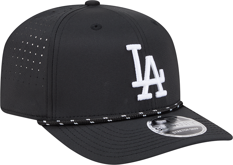 Men's Los Angeles Dodgers New Era Black Performance 9SEVENTY Sport Adjustable Hat Official Team Hat Sports Fan Cap Official MLB Team Hat Baseball Fan