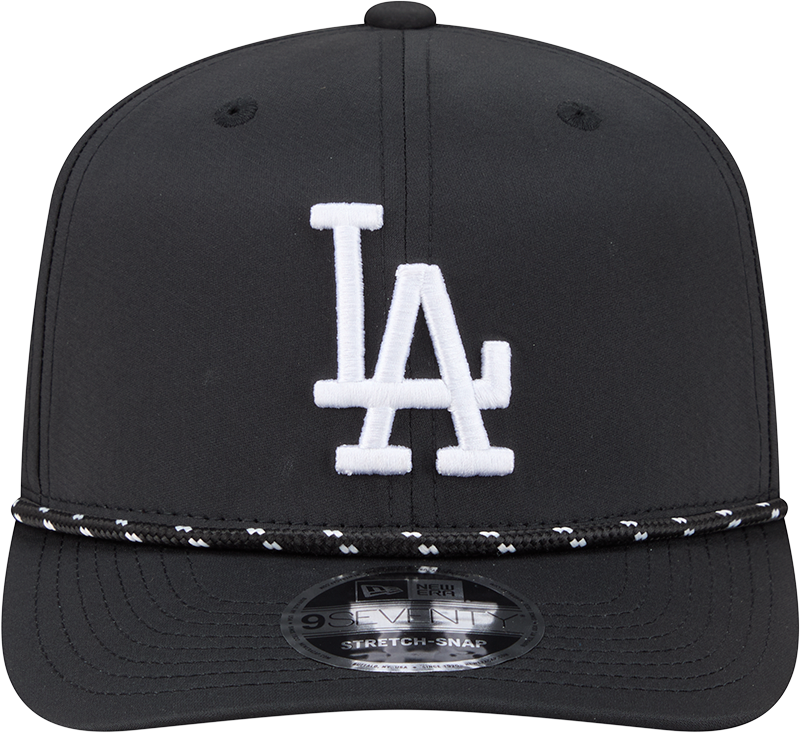 Men's Los Angeles Dodgers New Era Black Performance 9SEVENTY Sport Adjustable Hat Official Team Hat Sports Fan Cap Official MLB Team Hat Baseball Fan
