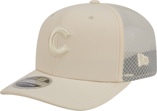 Men's Chicago Cubs New Era Light Beige Color Pack 9SEVENTY Trucker Adjustable Hat Official Team Hat Sports Fan Cap Official MLB Team Hat Baseball Fan