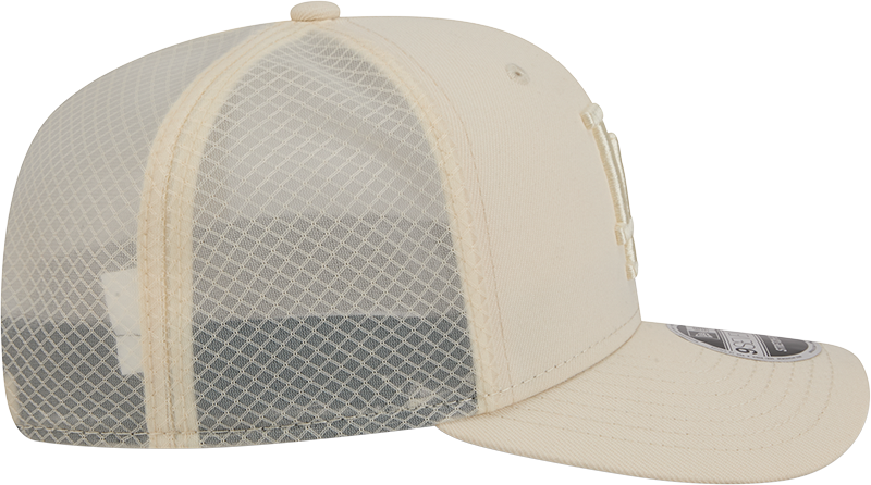 Men's Los Angeles Dodgers New Era Light Beige Color Pack 9SEVENTY Trucker Adjustable Hat Official Team Hat Sports Fan Cap Official MLB Team Hat Baseba