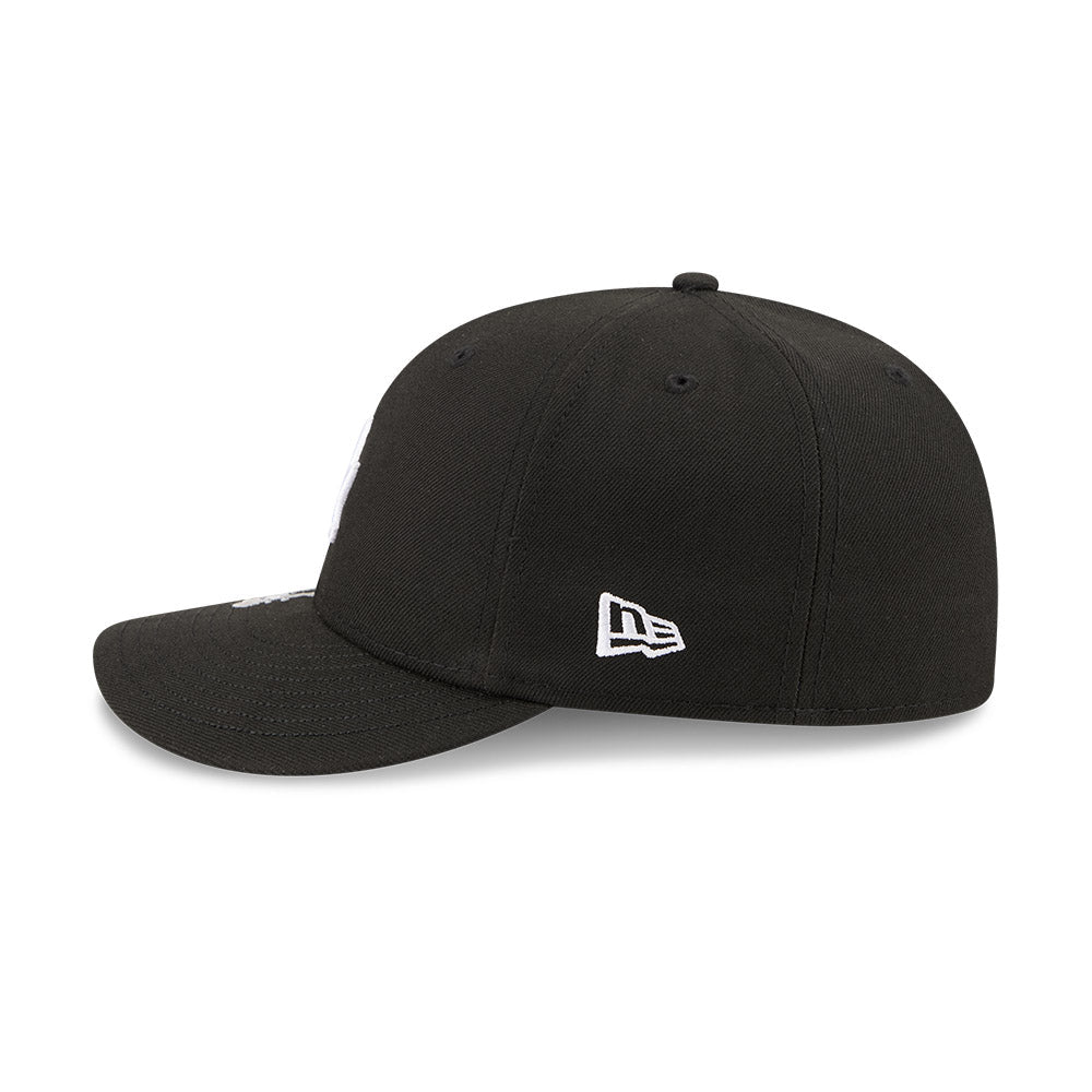 Los Angeles Dodgers MLB Waves 59FIFTY Fitted New Era Black/White Official Team Hat Sports Fan Cap Official MLB Team Hat Baseball Fan Cap