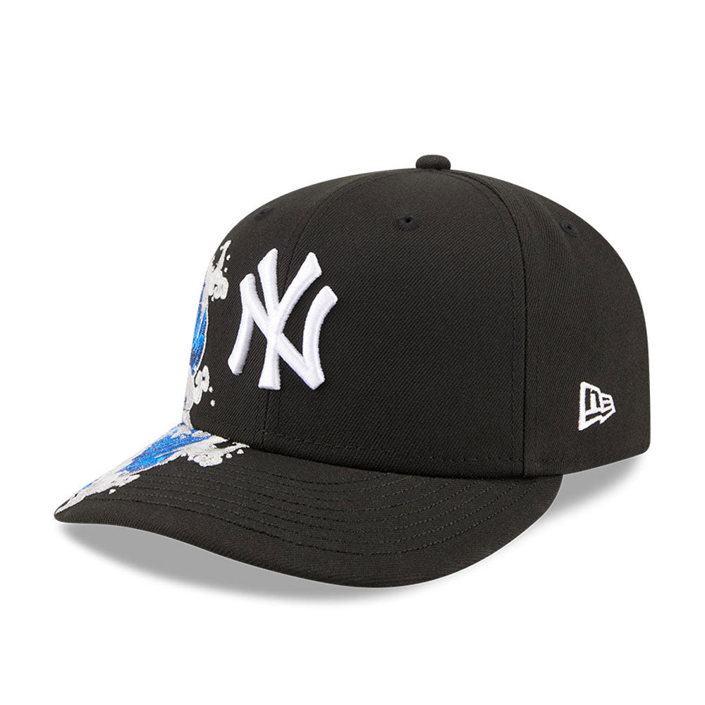 New York Yankees MLB Waves 59FIFTY Fitted New Era Black/White Official Team Hat Sports Fan Cap Official MLB Team Hat Baseball Fan Cap